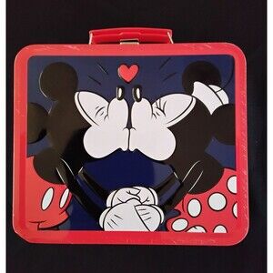 Loungefly Disney Mickey Mouse Tin Lunchbox Metal Box w/ Handle & Latch